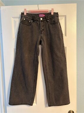 Edikted Washed Black Baggy Jeans